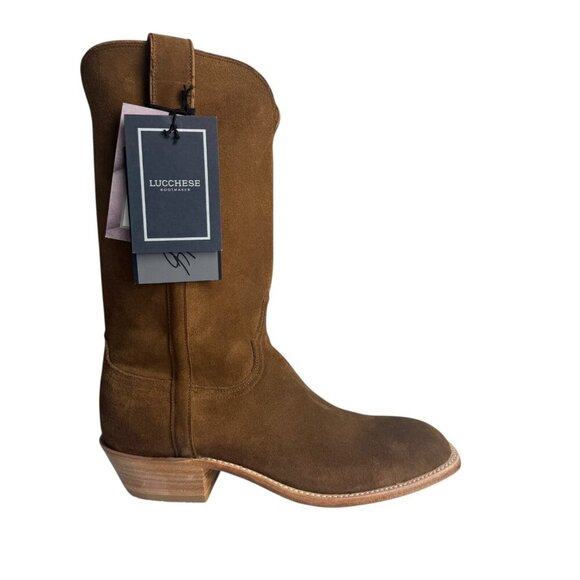Lucchese x Chris Stapleton western cowboy Boot Brown Suede size 9.5 EE New box - Picture 1 of 12